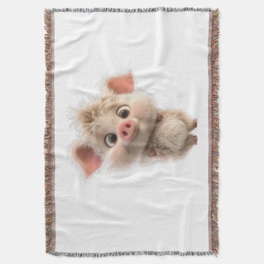 Fluffy Piglet mit Big Eyes Decke (Vorderseite Vertikal)