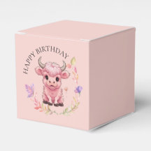 Fluffy Pink Highlands Scottish Cow