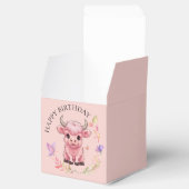 Fluffy Pink Highlands Scottish Cow Geschenkschachtel (Geöffnet)