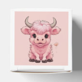 Fluffy Pink Highlands Scottish Cow Geschenkschachtel (Oben)