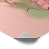 Fluffy Pink Highlands Scottish Cow Poster (Ecke)