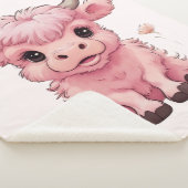 Fluffy Pink Highlands Scottish Cow Sherpadecke (3/4)