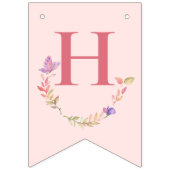 Fluffy Pink Highlands Scottish Cow Wimpelkette (Zweite Fahne)