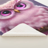 Fluffy Pink Owl mit Herz Sherpadecke (3/4)