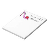 Fluffy Pink & Red High Heel Stiletto Shootpad Notizblock (Rotiert)