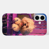 Fluffy Playful Shih Tzu Puppy, Dog in Purple Chair Case-Mate iPhone Hülle (Rückseite (Horizontal))