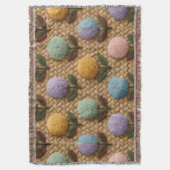 Fluffy Pom-Pom Blume mit einer Touch Whimsy Decke (Vorderseite Vertikal)