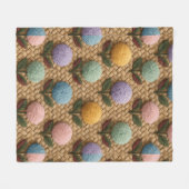Fluffy Pom-Pom Blume mit einer Touch Whimsy Fleecedecke (Vorderseite (Horizontal))