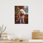 Fluffy Poodle Christmas Poster (Küche)