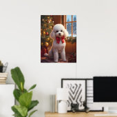 Fluffy Poodle Christmas Poster (Heimbüro)