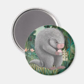Fluffy Porcupine Magnet (Vorderseite/Rückseite)