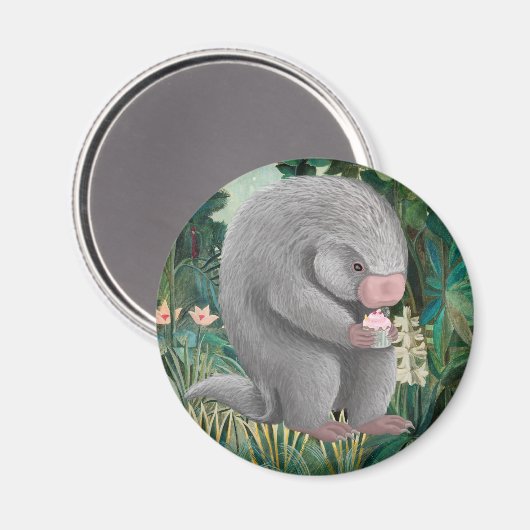 Fluffy Porcupine Magnet (Vorderseite/Rückseite)