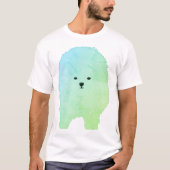 Fluffy Puppy Zeichnend Cartoon Dog Basic T - Shirt (Vorderseite)