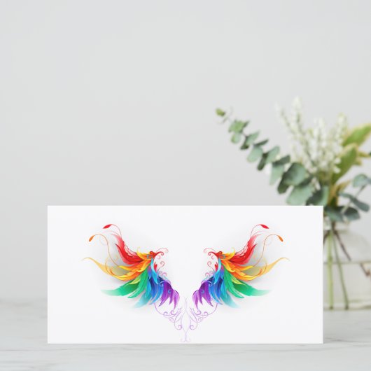 Fluffy Rainbow Wings Ankündigung (Stehend Vorderseite)