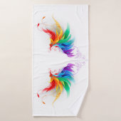 Fluffy Rainbow Wings Badehandtuch (Badehandtuch)