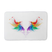 Fluffy Rainbow Wings Badematte (Vorderseite)