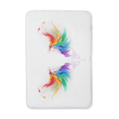 Fluffy Rainbow Wings Badematte (Vorderseite Vertikal)