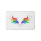 Fluffy Rainbow Wings Badematte (Vorderseite)
