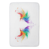 Fluffy Rainbow Wings Badematte (Vorderseite Vertikal)