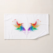 Fluffy Rainbow Wings Badhandtuch Set (Handtuch)