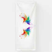Fluffy Rainbow Wings Banner (Vertikal)