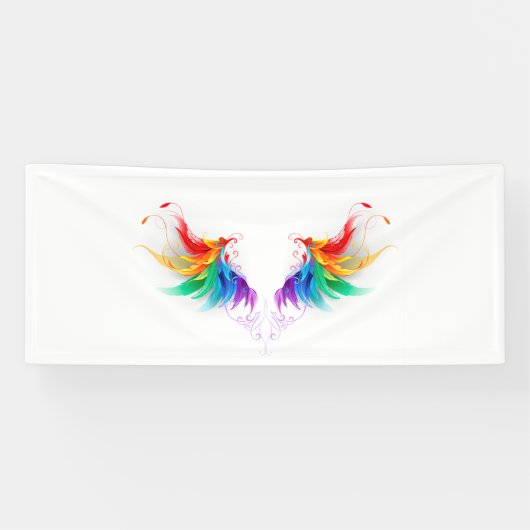 Fluffy Rainbow Wings Banner (Horizontal)