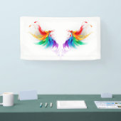 Fluffy Rainbow Wings Banner (Messe)