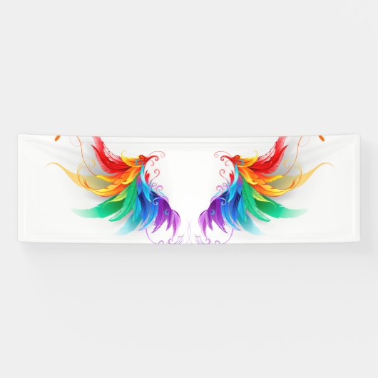 Fluffy Rainbow Wings Banner (Horizontal)