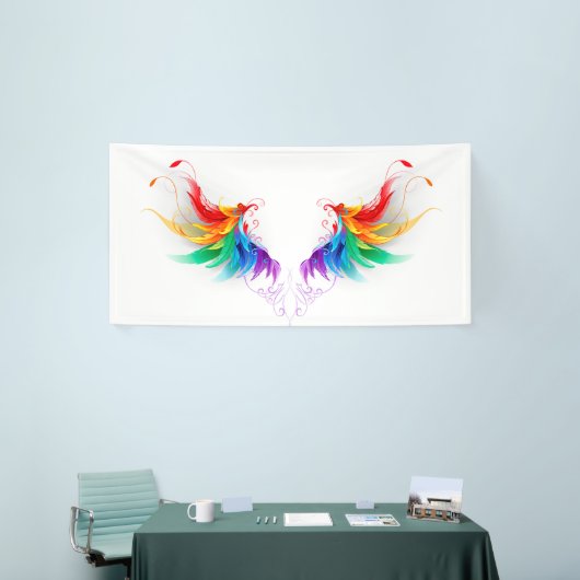 Fluffy Rainbow Wings Banner (Messeveranstaltung)