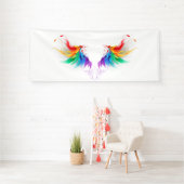 Fluffy Rainbow Wings Banner (Insitu)