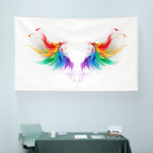 Fluffy Rainbow Wings Banner (Messe)