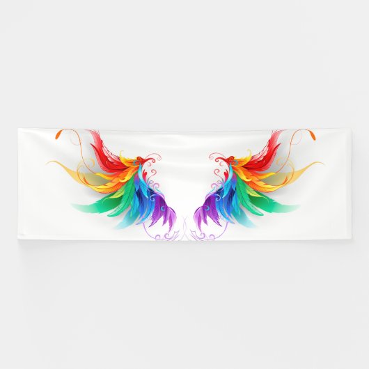 Fluffy Rainbow Wings Banner (Horizontal)