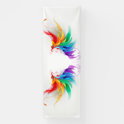 Fluffy Rainbow Wings Banner (Vertikal)