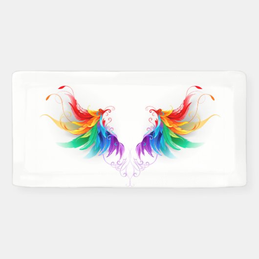 Fluffy Rainbow Wings Banner (Horizontal)
