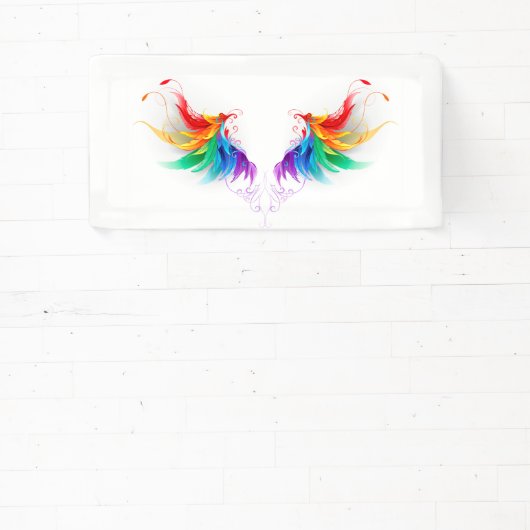 Fluffy Rainbow Wings Banner (InSitu)