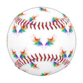 Fluffy Rainbow Wings Baseball (Rückseite)