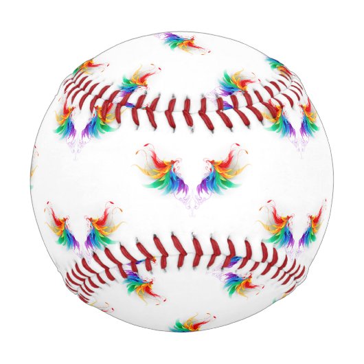 Fluffy Rainbow Wings Baseball (Vorderseite)
