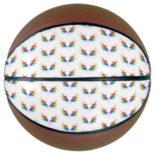 Fluffy Rainbow Wings Basketball