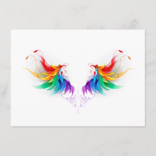 Fluffy Rainbow Wings Begleitkarte (Vorderseite)