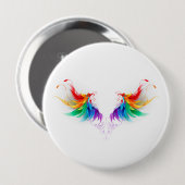 Fluffy Rainbow Wings Button (Vorne & Hinten)