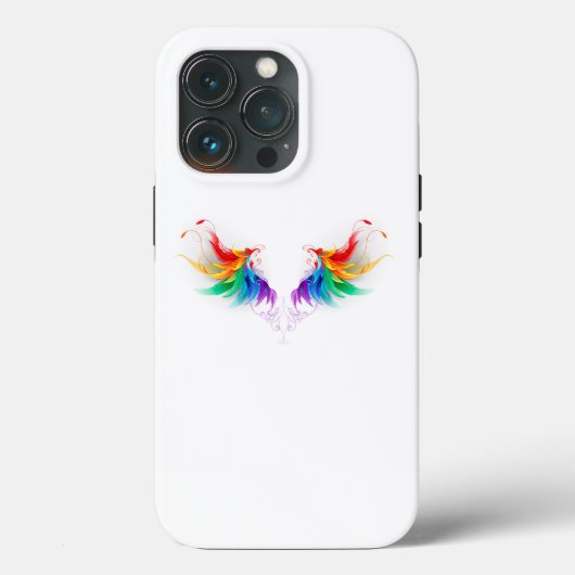 Fluffy Rainbow Wings Case-Mate iPhone Hülle (Rückseite)