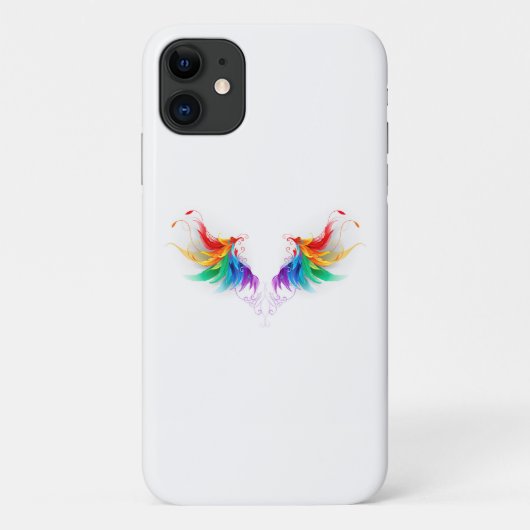 Fluffy Rainbow Wings Case-Mate iPhone Hülle (Rückseite)