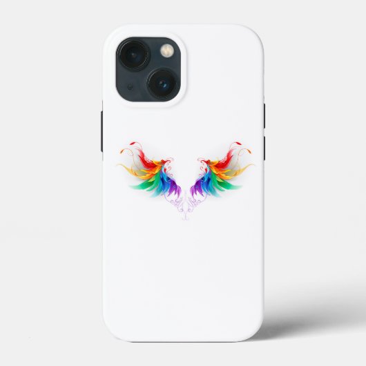 Fluffy Rainbow Wings Case-Mate iPhone Hülle (Rückseite)
