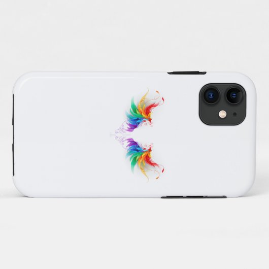 Fluffy Rainbow Wings Case-Mate iPhone Hülle (Rückseite (Horizontal))