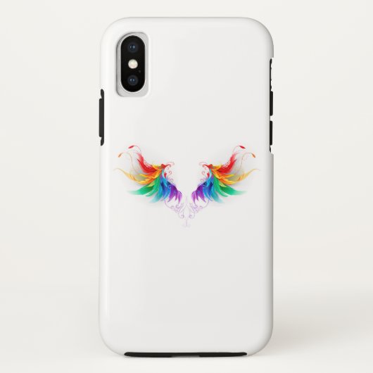Fluffy Rainbow Wings Case-Mate iPhone Hülle (Rückseite)