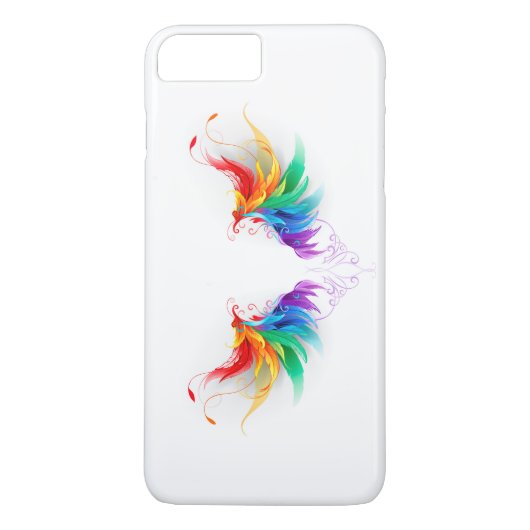 Fluffy Rainbow Wings Case-Mate iPhone Hülle (Rückseite)