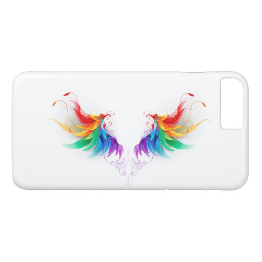 Fluffy Rainbow Wings Case-Mate iPhone Hülle (Rückseite (Horizontal))