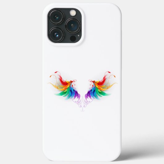Fluffy Rainbow Wings Case-Mate iPhone Hülle (Rückseite)