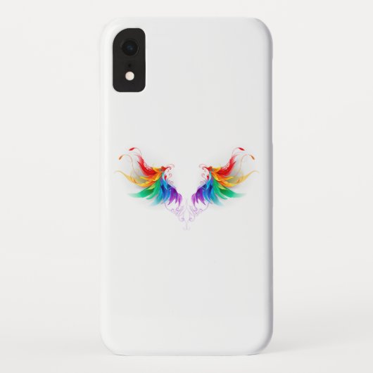 Fluffy Rainbow Wings Case-Mate iPhone Hülle (Rückseite)