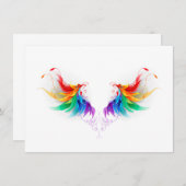 Fluffy Rainbow Wings Dankeskarte (Vorne/Hinten)